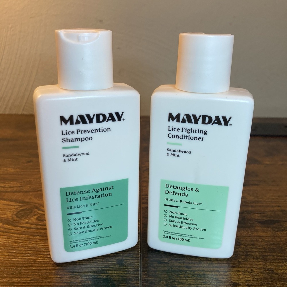 MAYDAY 3.4floz Lice Prevention Shampoo & Fighting Conditioner Bundle Sandalwood